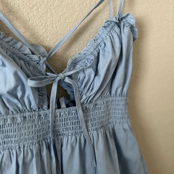 LELIS NWT Baby Blue Ruffle Sleeveless Mini Dress - Picture 5 of 8